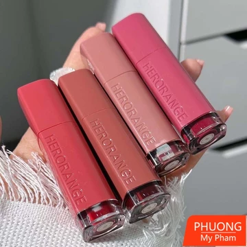 Son Kem Tint Bóng HERORANGE Bóng Thạch Căng Mọng Aqua Mirror Lip Glaze