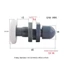 Con lăn cửa tắm YUJUNI, Phụ tùng thay thế Bánh xe cửa trượt bằng đồng thau, Khay tắm PVC Bánh xe treo một bánh xe Phòng tắm