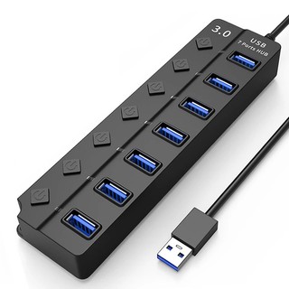 Hub Chia Bốn Cổng USB, Bộ Chia 7 Cổng USB 3.0 3.0 5Gbps Có Đèn LED Cho Laptop PC