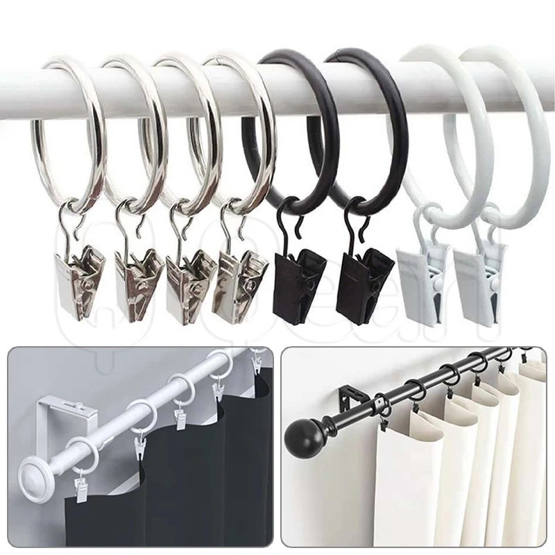 Set 10 Móc Treo Rèm cửa sổ Bằng Kim Loại Nhiều Màu Sắc Hiện Đại ...