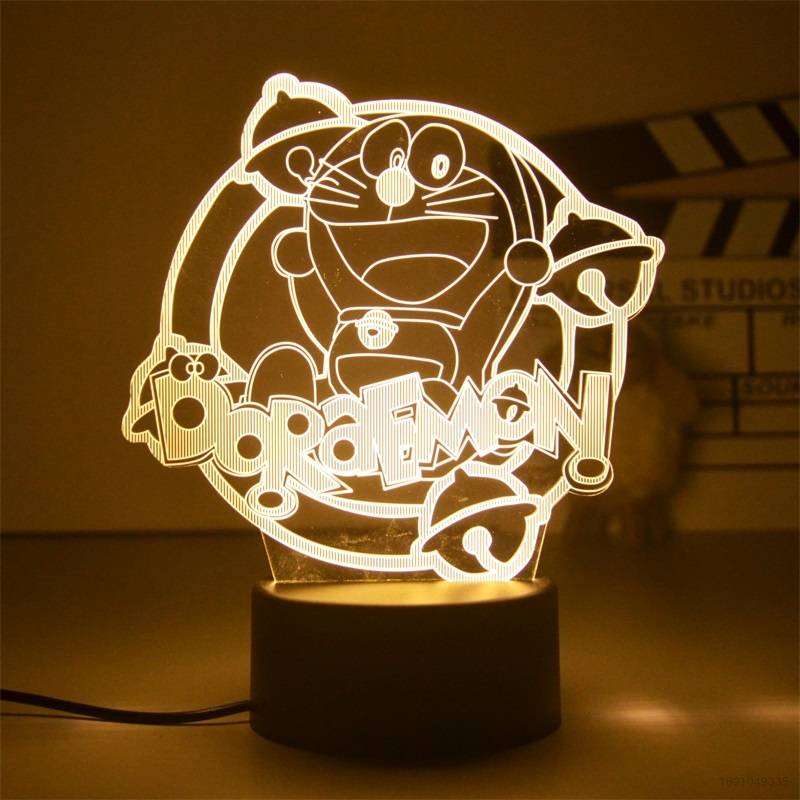 Fash doraemon đèn ngủ hình anime doraon đèn 3d truyện tranh chiếu sáng ...