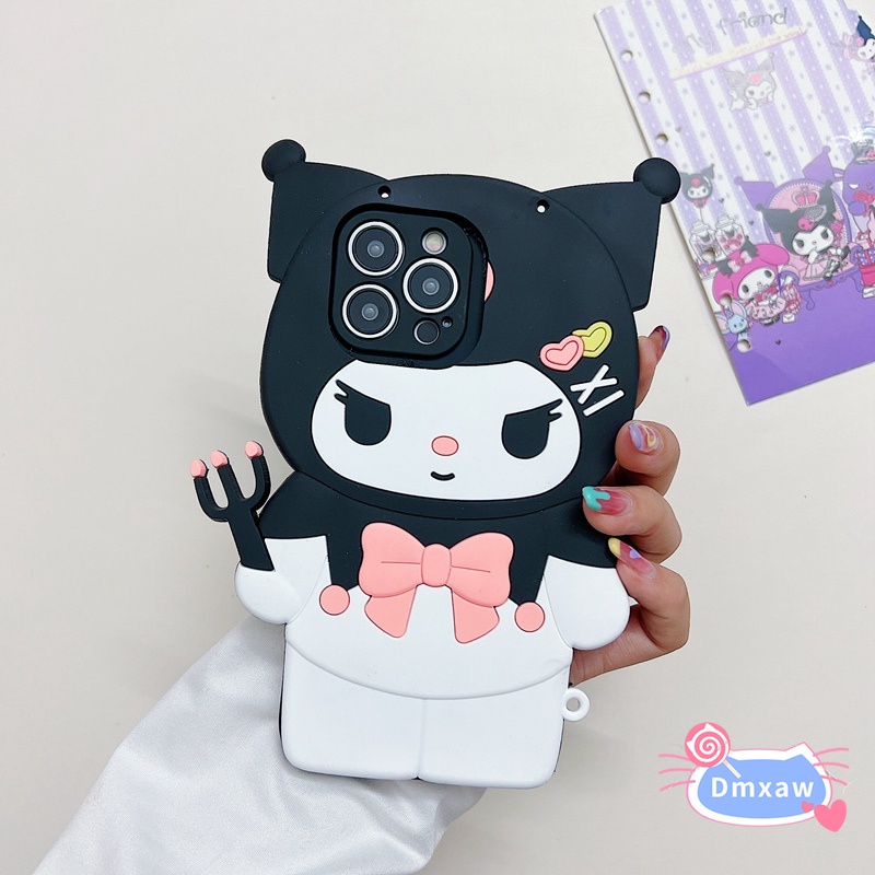 Vỏ Silicon Mèo Kitty Cho Vivo Y02 Y02T Y02A Y77 Y77E Y22 Y22S Y16 4G Y35 2022 4G Y17 Y15 Y12 Y11 Y20 / Y20i / Y20S / Y12S / Y11S S1 Pro Y9S Y7S Vỏ Giai Điệu Dễ Thương Hoạt Hình Kuromi