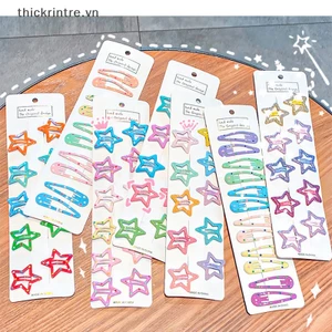 Thi 10 cái dễ thương đầy màu sắc ngôi sao hình dạng giọt nước kẹp tóc cho bé gái trẻ em kẹp tóc trang trí tóc đáng yêu trẻ em phụ kiện tóc vn