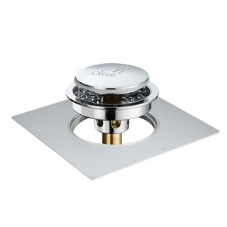 JKDESIGN Loại Press-Type Thoát nước sàn, Loại bàn đạp bằng thép không gỉ Vòi hoa sen Chân thoát nước, Vuông bền bật lên Bounce Bộ lọc sàn thoát nước chống mùi hôi