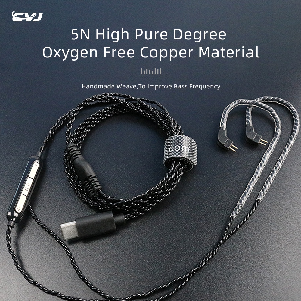 Cáp Truyền Tín Hiệu Truyền Tải Âm Thanh CVJ V6 TYPEC HD DAC Cho Tai Nghe KZ