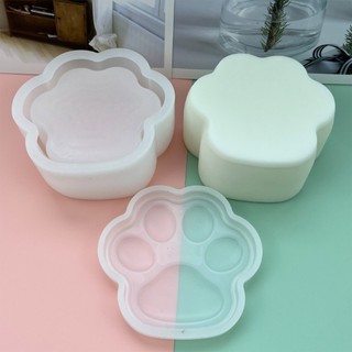 Kra Hộp Bảo Quản Nhựa Khuôn Chân Mèo Lọ Khuôn Silicon Cho DIY Hộp Đựng Trang Sức