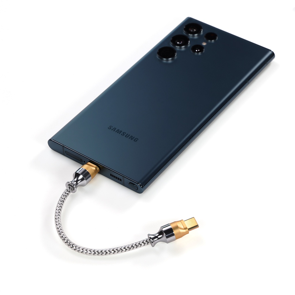 Cáp OTG USB Type C ddHiFi TC07S Nyx Series Âm Thanh HiFi Mạ Bạc Dài 10cm / 50cm