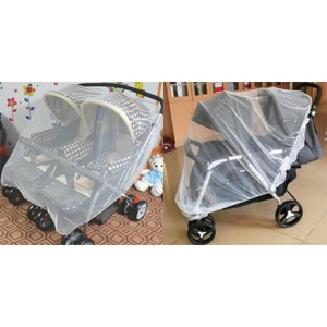 Yoo Xe Đẩy Đôi AntiMosquito Net Bảo Vệ Toàn Diện Lưới Co Giãn Bao Da Cho Bé Essential