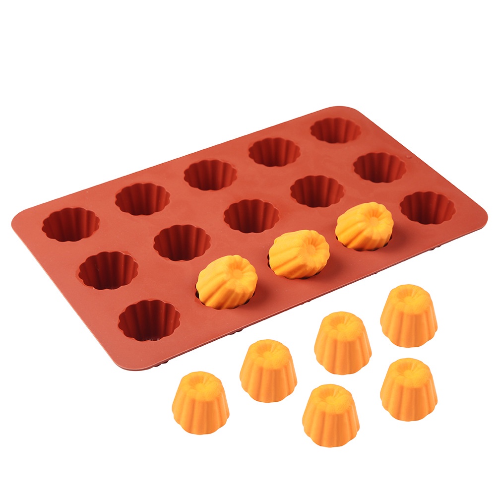 Khuôn Silicone 6 / 12 / 15 Ngăn Làm Bánh Kiểu Pháp
