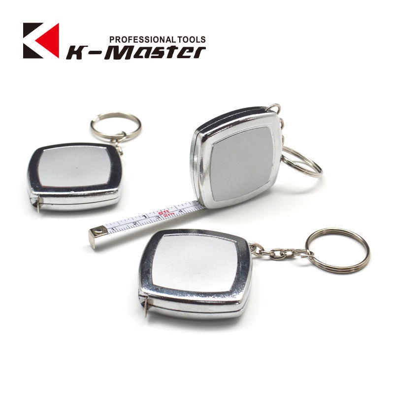 Thước Dây Mini 2M Bằng Thép Có Móc Khóa Tiện Dụng