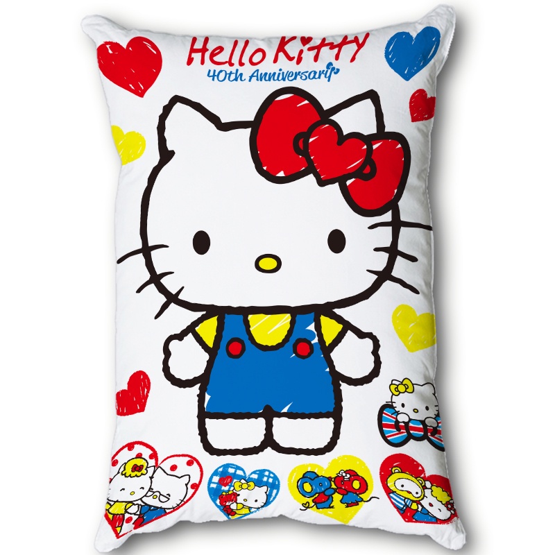 Vỏ Gối Chữ Nhật Một Mặt In Hình Hello Kitty Màu Hồng Dễ Thương Trang Trí Nhà Cửa (Không Kèm Lõi)