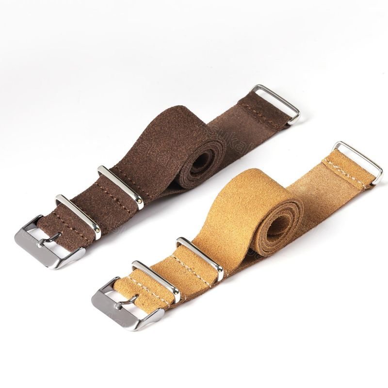 Nato Dây Đeo Đồng Hồ Bằng Da Lộn Thật 20mm 22mm Phong Cách Doanh Nhân Cho Nam Và Nữ