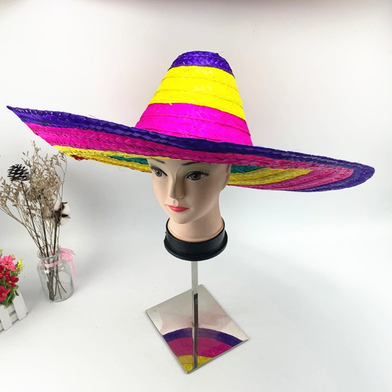 YOI LuauEvent Mũ Rơm Lễ Hội Trang Phục Đảng Mũ Người Lớn Mexico Mũ Truyền Thống