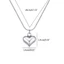 BTF Thép Titan Trái Tim Mặt Dây Chuyền Vòng Cổ Choker Trái Tim Mặt Dây Chuyền Xương Đòn Dây Xích