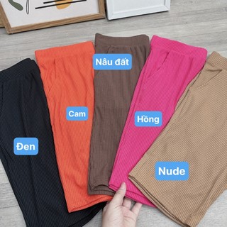 Quần Legging Ngố Bigsize Nữ Có Túi Lưng Chun Vải Thun Gân Co Giãn Thể Thao Q12