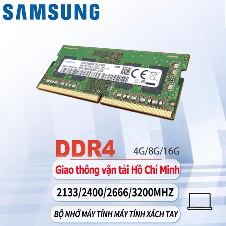 Thẻ Nhớ Laptop Samsung Notebook Ram Ddr4 4Gb 8Gb 16Gb 2133 2400 2666 3200Mhz Sodimm Pcl4 Ram