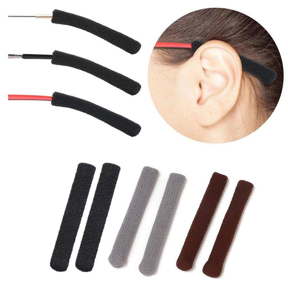 MERIGGIARE 1 Cặp Dụng Cụ Giữ Kính Mắt Đan, Kính Chống Trơn Trượt Bộ Trượt Kính Mắt Đầu Đền, Tay Cầm Tai Đầu Bền Được Làm Bằng Len Kính Chân Bộ Nơi Làm Việc