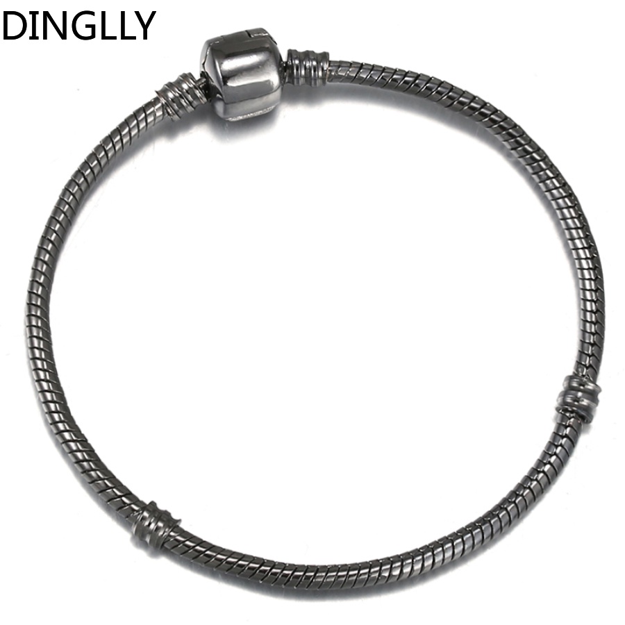 Vòng Tay Dây Xích Mạ Đen 16cm - 21cm Diy Dành Cho Trẻ Em