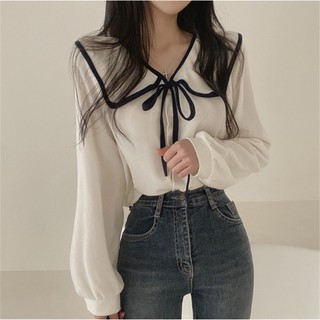 Áo Sơ Mi Chiffon Cổ Búp Bê Phong Cách Thời Trang Pháp Dành Cho Nữ