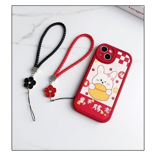 Lucky grass and sakura style multiple color anti-lost pu nylon weaving phone case strap for all phone keychains and documents