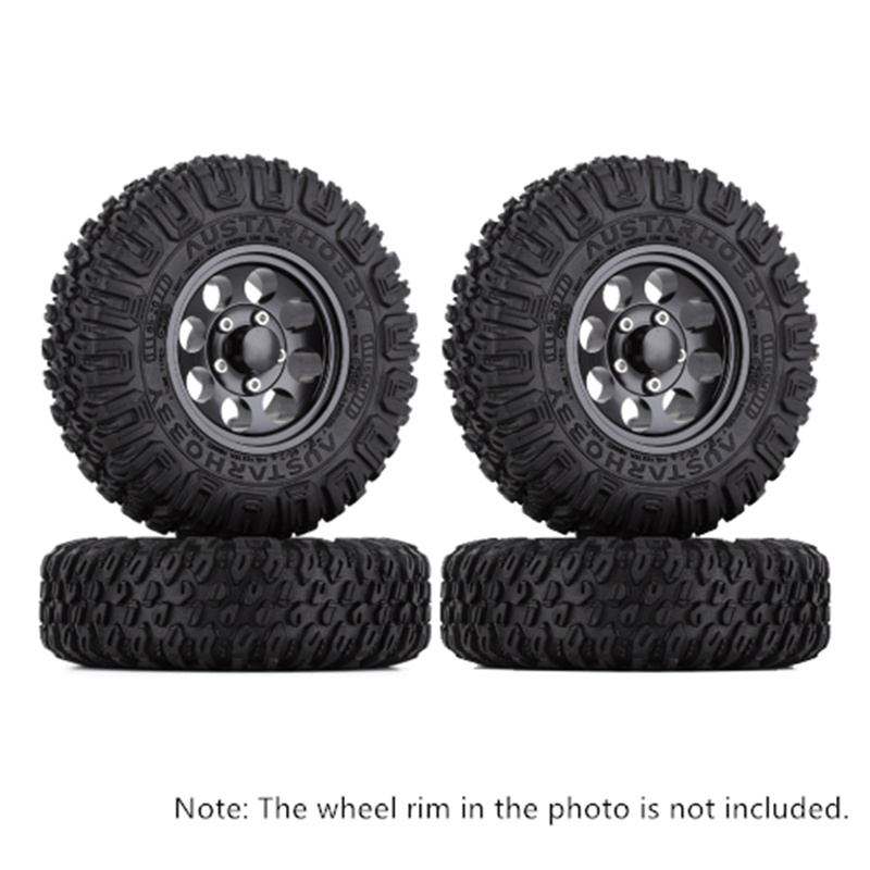 4 85MM 1.55 Inch Bánh Xe Cao Su Lốp Lốp Cho 1 / 10 RC Xe Bánh Xích Xe Trục Yeti Jr RC4WD D90 TF2 Tamiya CC01 LC70 MST