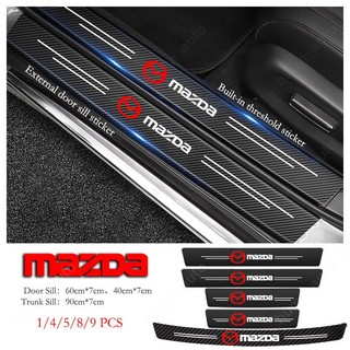 Sticker Bằng Sợi Carbon Chống Trầy Cho Mazda 3 2 5 CX3 RX8 BT50 323 CX8 CX30 RX7 626 CX7 NX5 CX9