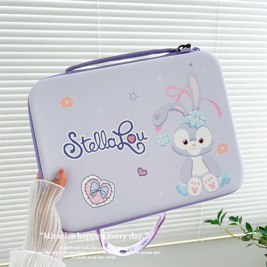 Dễ Thương Stellalou Linabell Ipad Túi Máy Tính Bảng Máy Tính Bảng 11 "Họa Tiết Da PU Chống Thấm Nước Túi Bảo Quản Laptop Có Dây Đeo Cổ