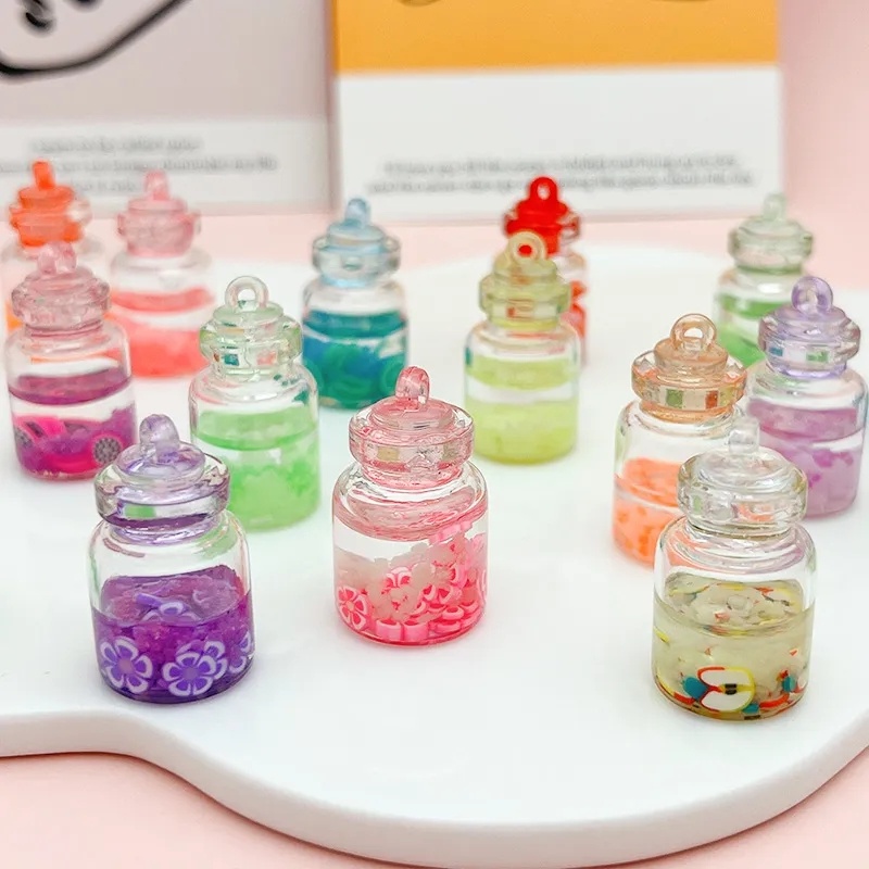 Lọ Điều Ước Dạ Quang Thủ Công Trong Suốt Treo Móc Khóa / Vòng cổ / Túi Điều Ước Trái Cây DIY