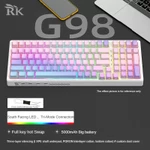 Hàng mới về! Rk G98 Tri-Mode Bàn phím cơ tùy chỉnh không dây 2.4G Bluetooth có dây Poron xốp hotswap phía nam mặt LED RGB màu nâu chuyển đổi công tắc hồng — ảnh 2