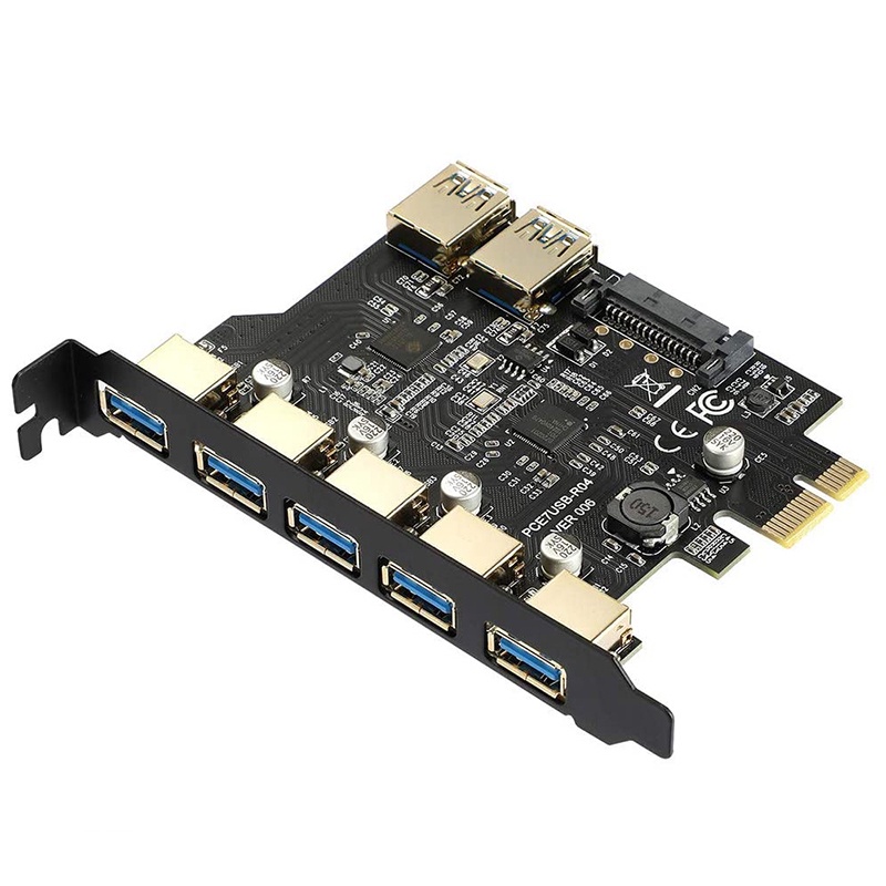 Bộ chuyển đổi thẻ mở rộng 5/7 cổng usb 3.0 pci express mới pcie x1 sang ...