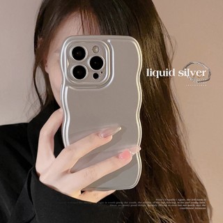 Ốp Điện Thoại Mềm Màu Trơn Mạ Bạc Cho IPhone 14 14pro Max 14plus 13 13pro 13mini 12 11 Pro Max IX XR SE2 I8 Plus