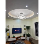 Đèn Thả Trần Pha Lê 3 Vòng Cao Cấp Bản 5cm To Sang Trọng Có Điều Khiển Từ Xa,Ba Chế Độ Đèn Led Decor Phòng Khách,Ngủ,Bếp — ảnh 4