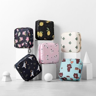 Túi Đựng Khăn Giấy Vệ Sinh / Mỹ Phẩm Bằng Cotton Tiện Dụng Cho Nữ