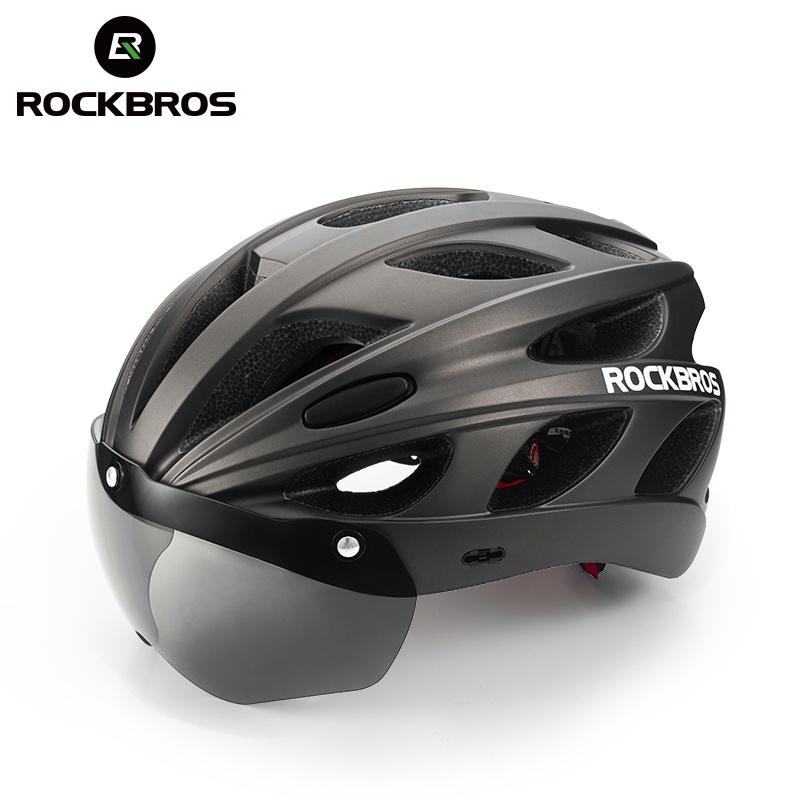 Rockbros Mũ Bảo Hiểm Xe Đạp Leo Núi Kèm Kính Bảo Hộ 58-65CM