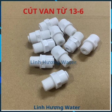 Cút nối van từ zen 13 dây 6, đầu nối van điện từ dùng trong máy lọc nước