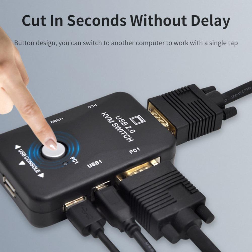 Công tắc MMULCK 2 cổng vga kvm phím chuột chia sẻ thuận tiện thao tác đơn giản usb 2.0 cho máy tính/chuột/bàn phím/đĩa u | BigBuy360 - bigbuy360.vn