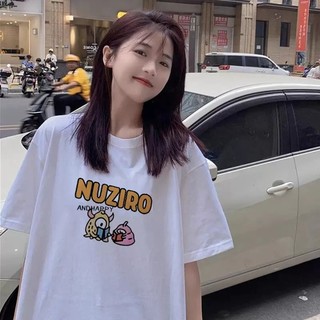Áo thun 3158 cotton khô dáng suông họa tiết graffiti thời trang cho nữ