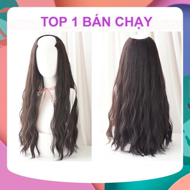 [HÀNG SIÊU CẤP] TÓC KẸP U NỬA ĐẦU SÓNG TRỤC BẢNG 6 MÀU DÀI 55-60CM