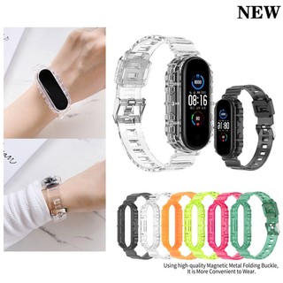 Dây Đeo Silicon Nhiều Màu Cho Đồng Hồ Thông Minh Xiaomi Mi Band 7 6 5 Miband 3 4