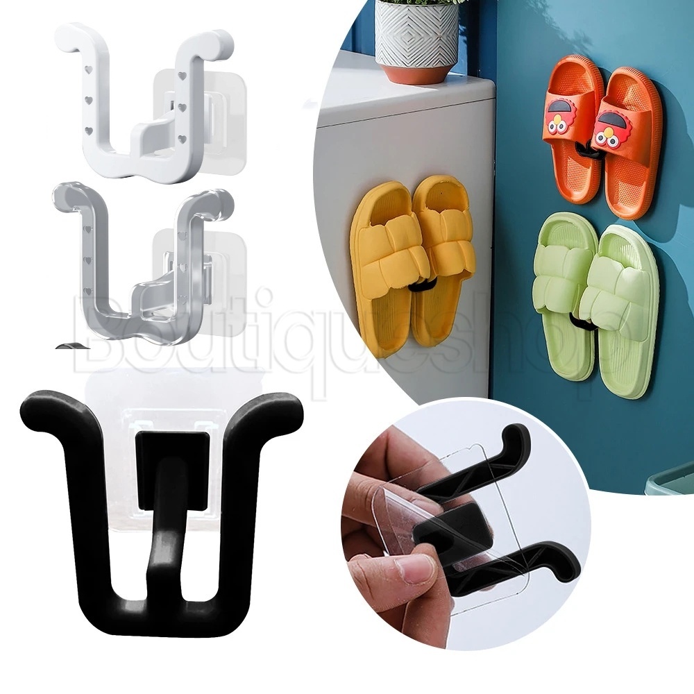 Giá Đỡ Phơi Khăn / Chìa Khóa / Dép Hai Ngăn Gắn Tường Tiết Kiệm Không Gian Tiện Dụng