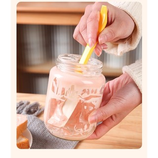 Phới silicone phết bơ/mứt đa năng có lưỡi cong chịu nhiệt - Spatula mini/Phới vét bột mini/Thìa trộn màu