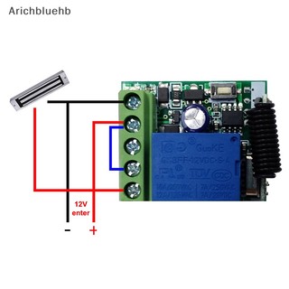 < Arichbluehb > Điều khiển từ xa không dây 433Mhz EV1527 Bộ phát mã học tập 2 botton 12V 10A Bộ thu rơle RF đang được bán