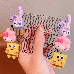 Xược Cài Tóc Làm Gọn Tóc Con Hoạt Hình Gấu Dâu/Thỏ Trắng/Kuromi Xinh Xắn Đáng Yêu Cho Bé Phụ Kiện Tóc Nữ