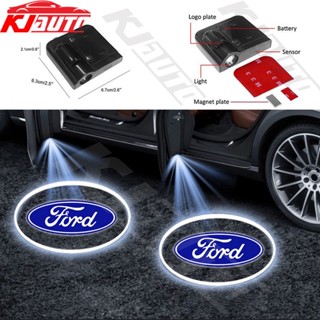 2 cái / bộ đèn cửa ô tô ford đèn chào mừng không dây fiesta ranger t6 t7 t8 t9 focus territory everest ecosport ka focus fusion raptor escape led light cartoon hd 3d projector