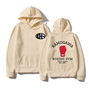 Hot anime hajime no ippo kamogawa boxing gym hoodies phụ nữ mùa đông nam áo khoác mùa xuân / mùa thu áo hip hop harajuku