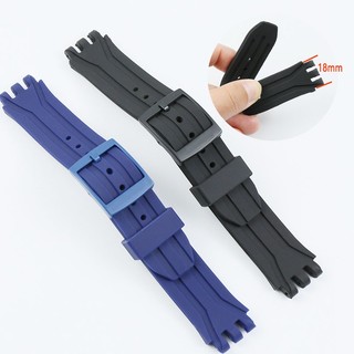 Dây đeo đồng hồ cao su chống thấm nước cho Swatch SUIB400 SUIK400 18mm 19mm Dây đeo đồng hồ silicon dành cho nam nữ Vòng đeo tay thể thao Phụ kiện đồng hồ