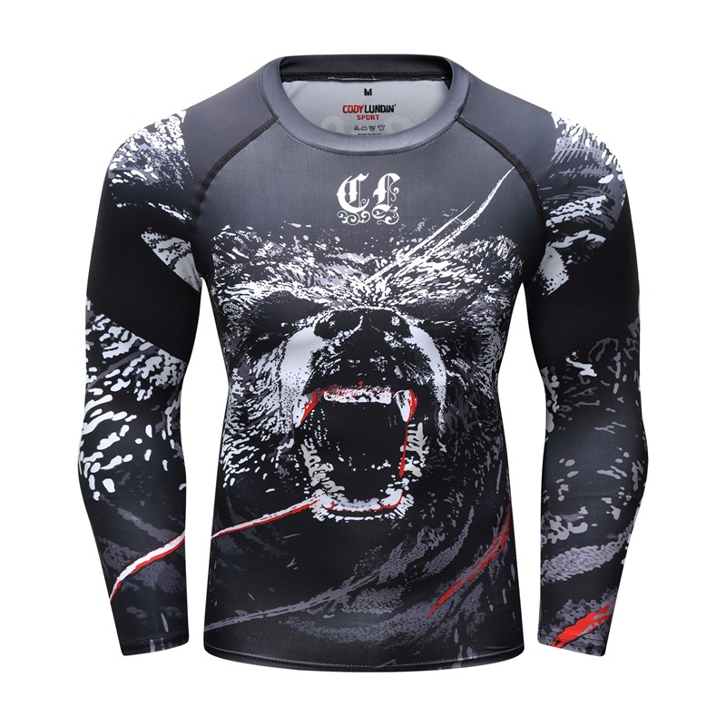 Thương hiệu áo đấu bjj mma gym work out compression rashguard t áo sơ ...