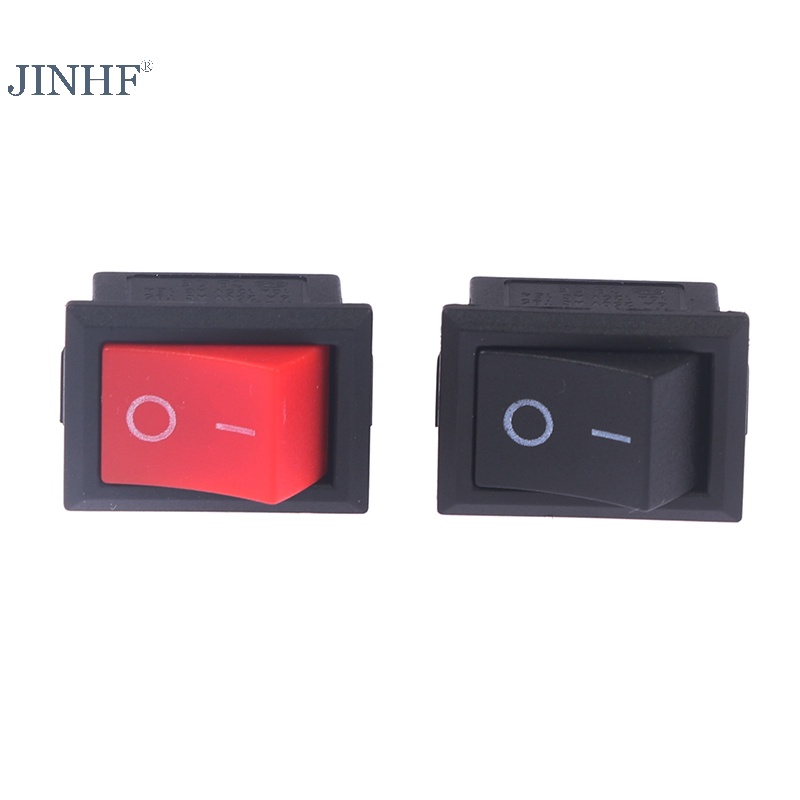 Jinhf 5 cái nút nhấn công tắc nhỏ 2pin bật / tắt công tắc rocker với nắp chống thấm nước nóng