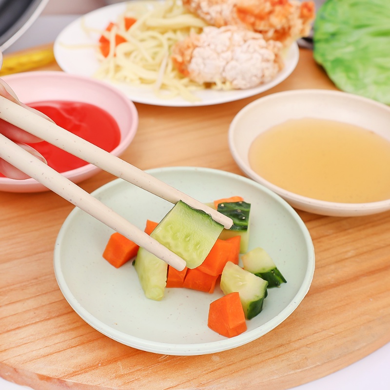 Đĩa Tròn 10cm Bằng Sợi Rơm Lúa Mì Đựng Bánh Kẹo Trái Cây Không Vỡ Có Thể Tái Sử Dụng