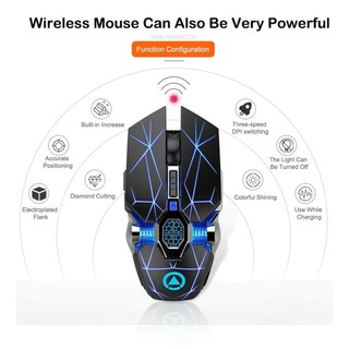 Chuột gaming 2.4g 1600dpi 7 MàU Với ĐèN led NềN Cho laptop luyoo27